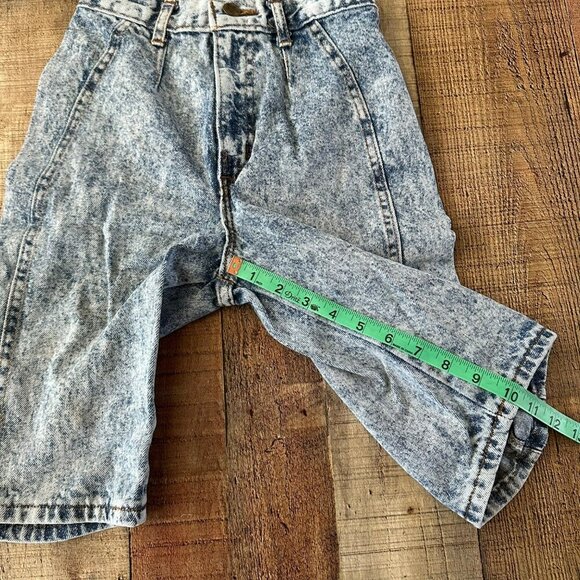 Vintage Acid Wash Denim Cropped Pants Made In USA By Chic kids size 8 - Picture 4 of 8